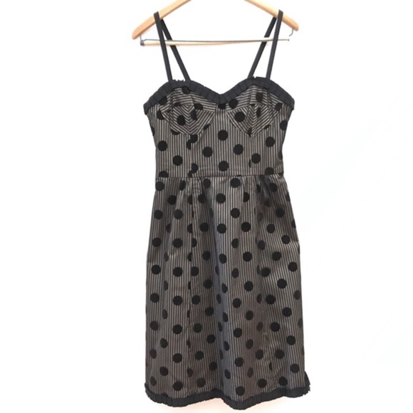 Nanette Lepore Dresses & Skirts - Nanette Lepore Corset Velvet Dot Dress 8 M
